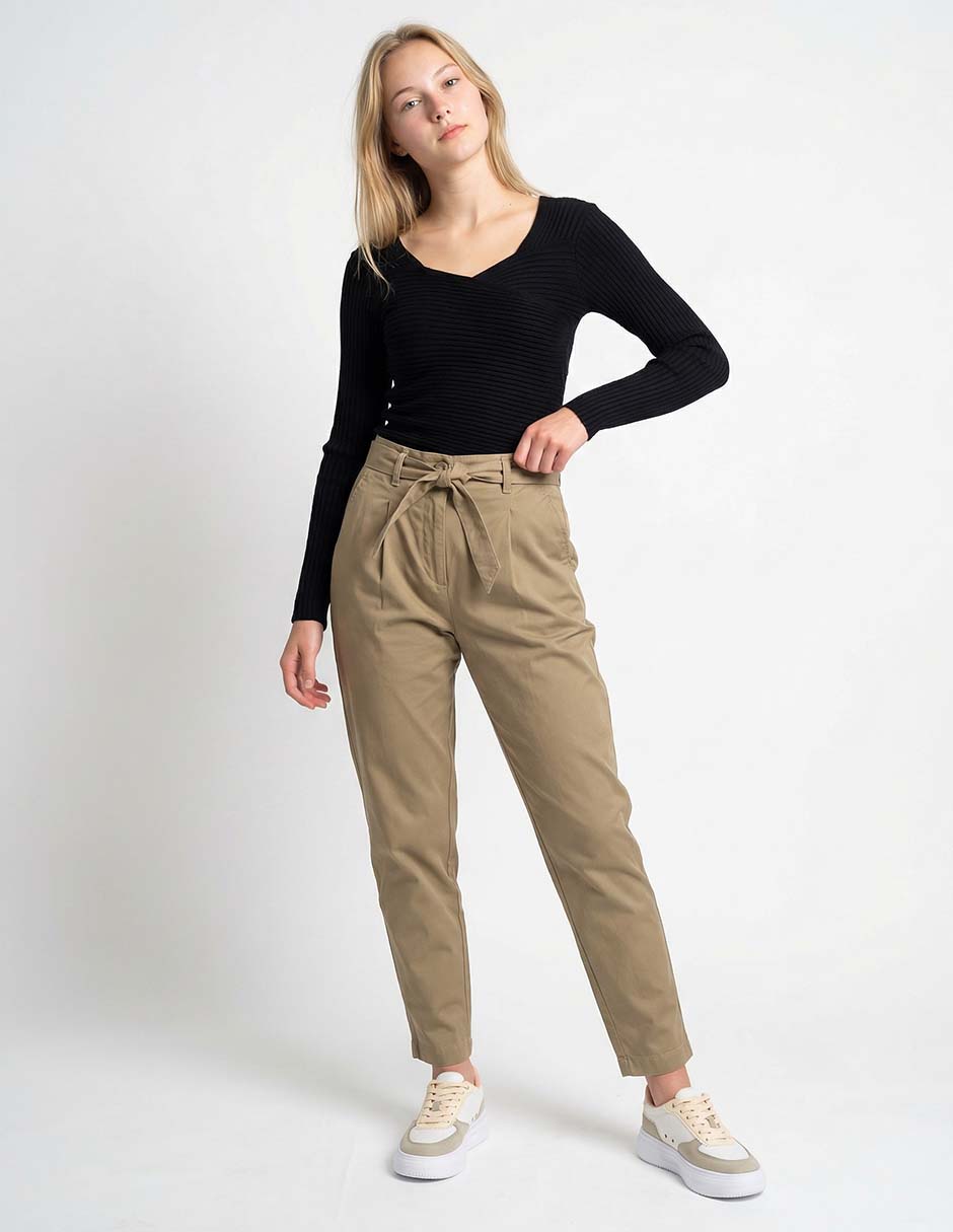 Jeans chino slim Oggi para mujer