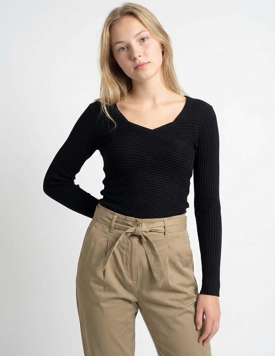 Jeans chino slim Oggi para mujer