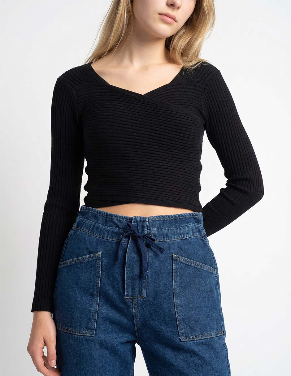 Jeans jogger straight cintura alta Oggi para mujer