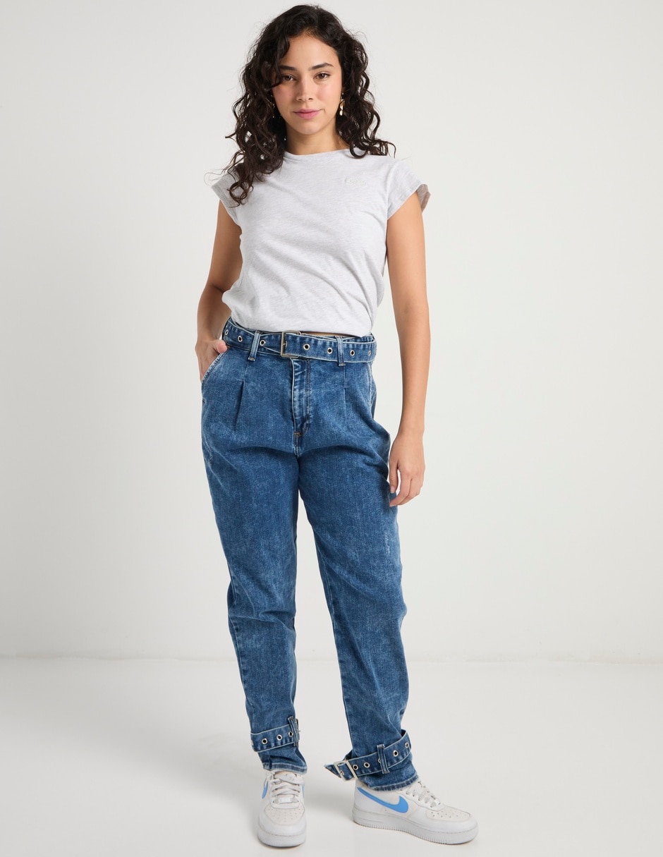 Jeans slim a la cintura Oggi para mujer