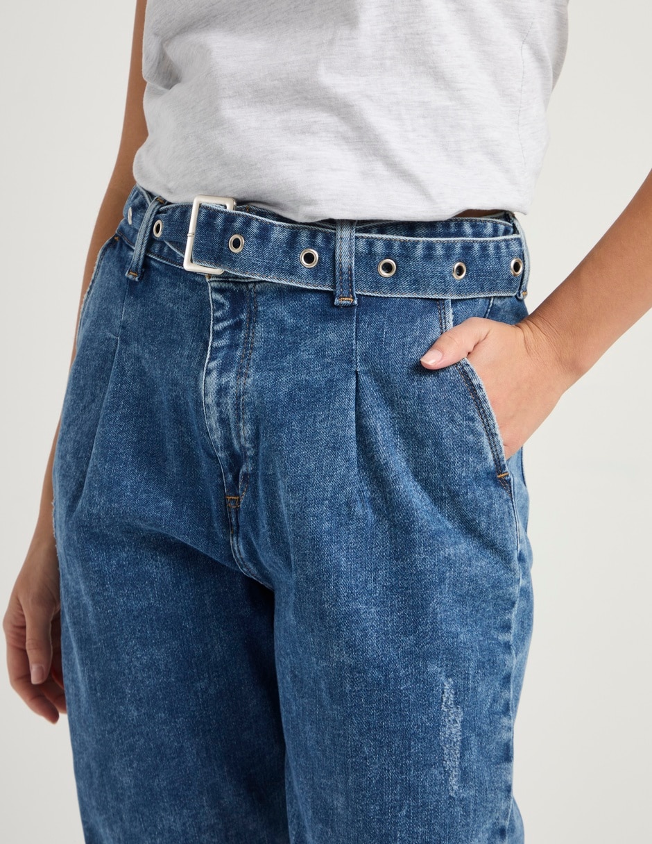 Jeans slim a la cintura Oggi para mujer