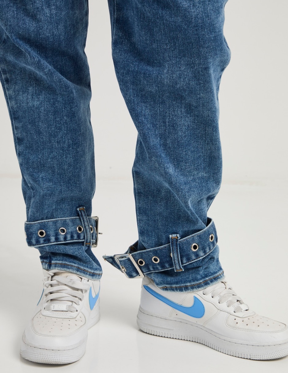 Jeans slim a la cintura Oggi para mujer