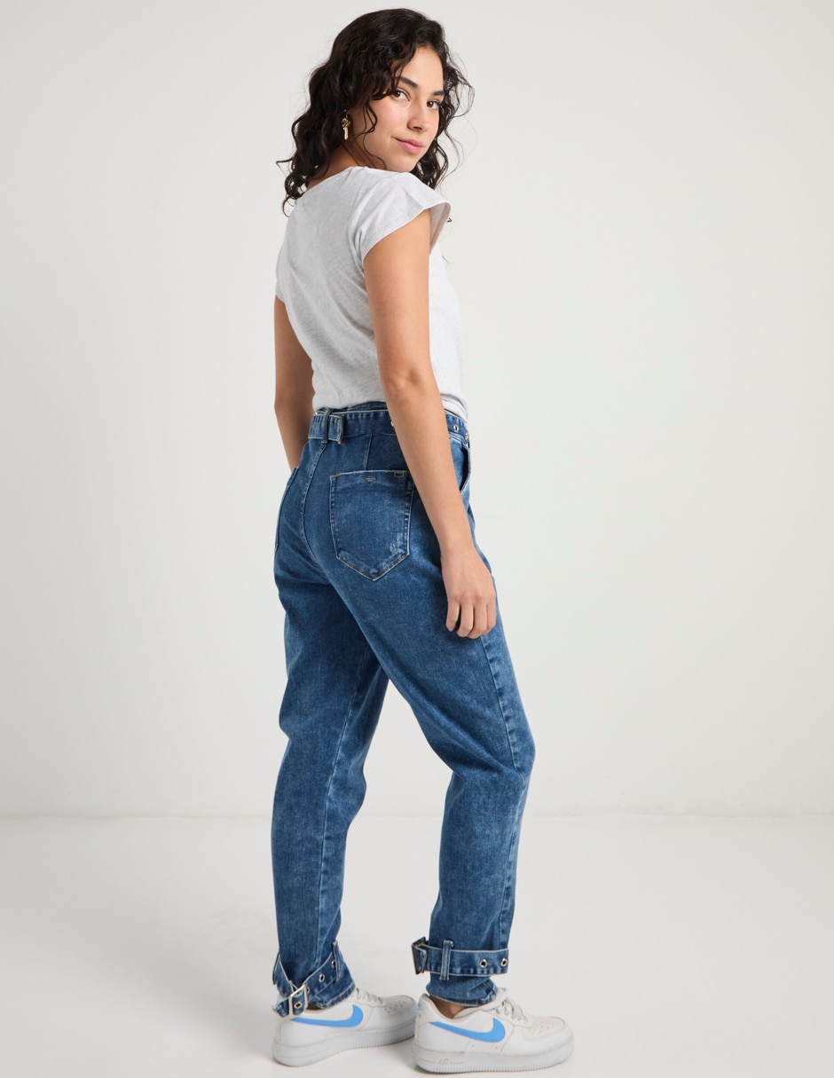 Jeans slim a la cintura Oggi para mujer