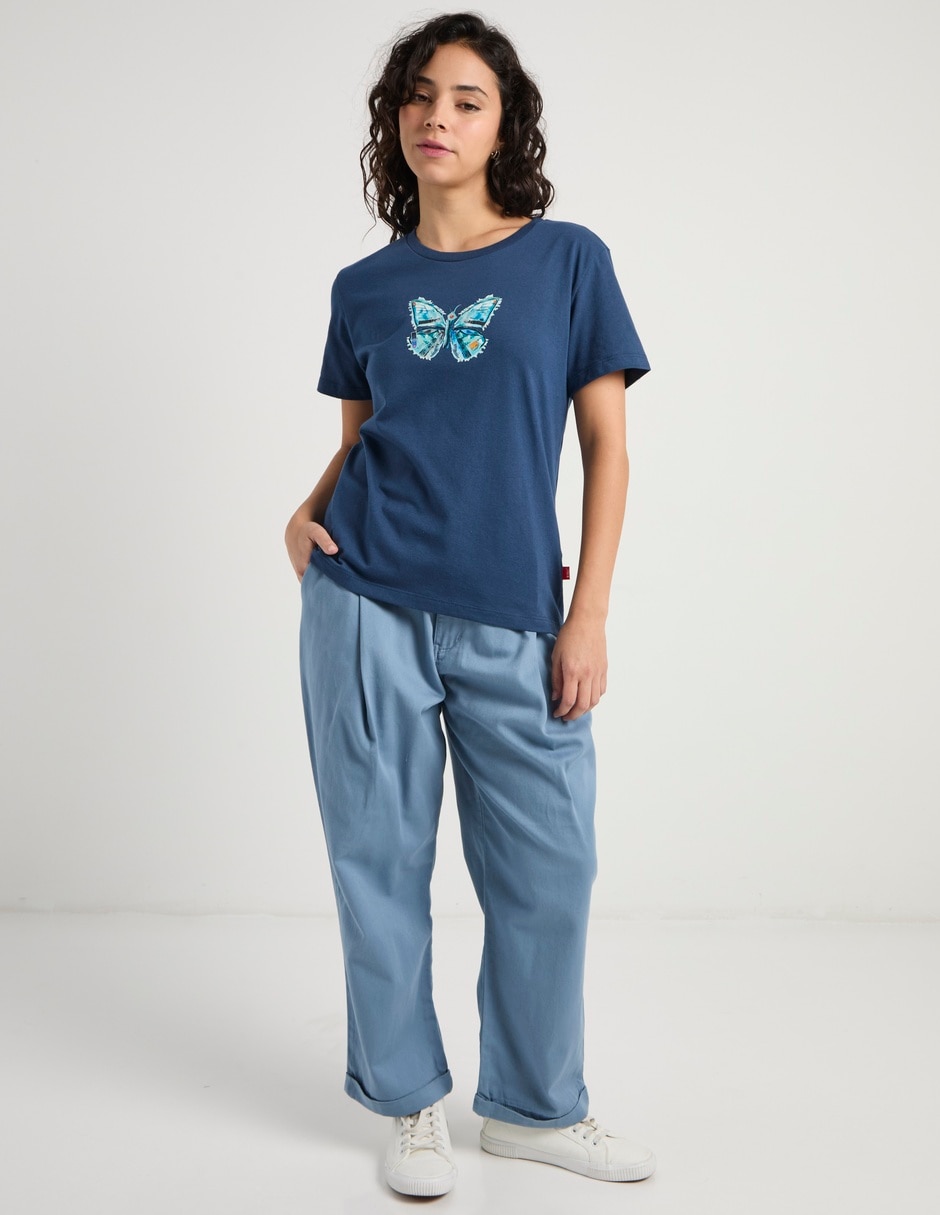 Jeans baggy cintura Oggi para mujer