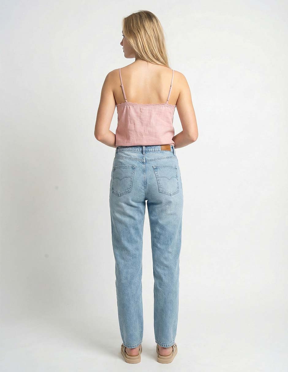 Jeans straight cintura Oggi para mujer