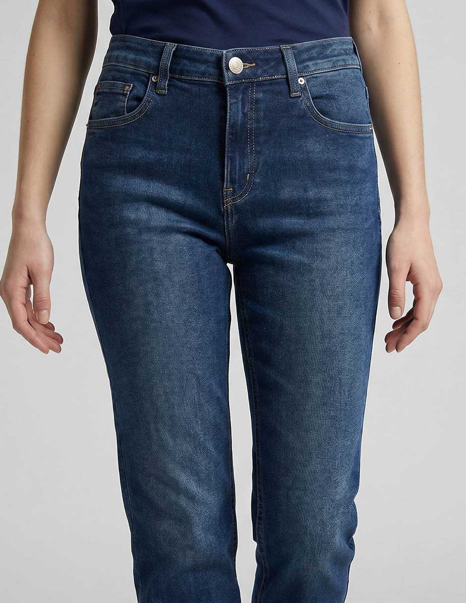 Jeans skinny corte cintura alta para mujer 3