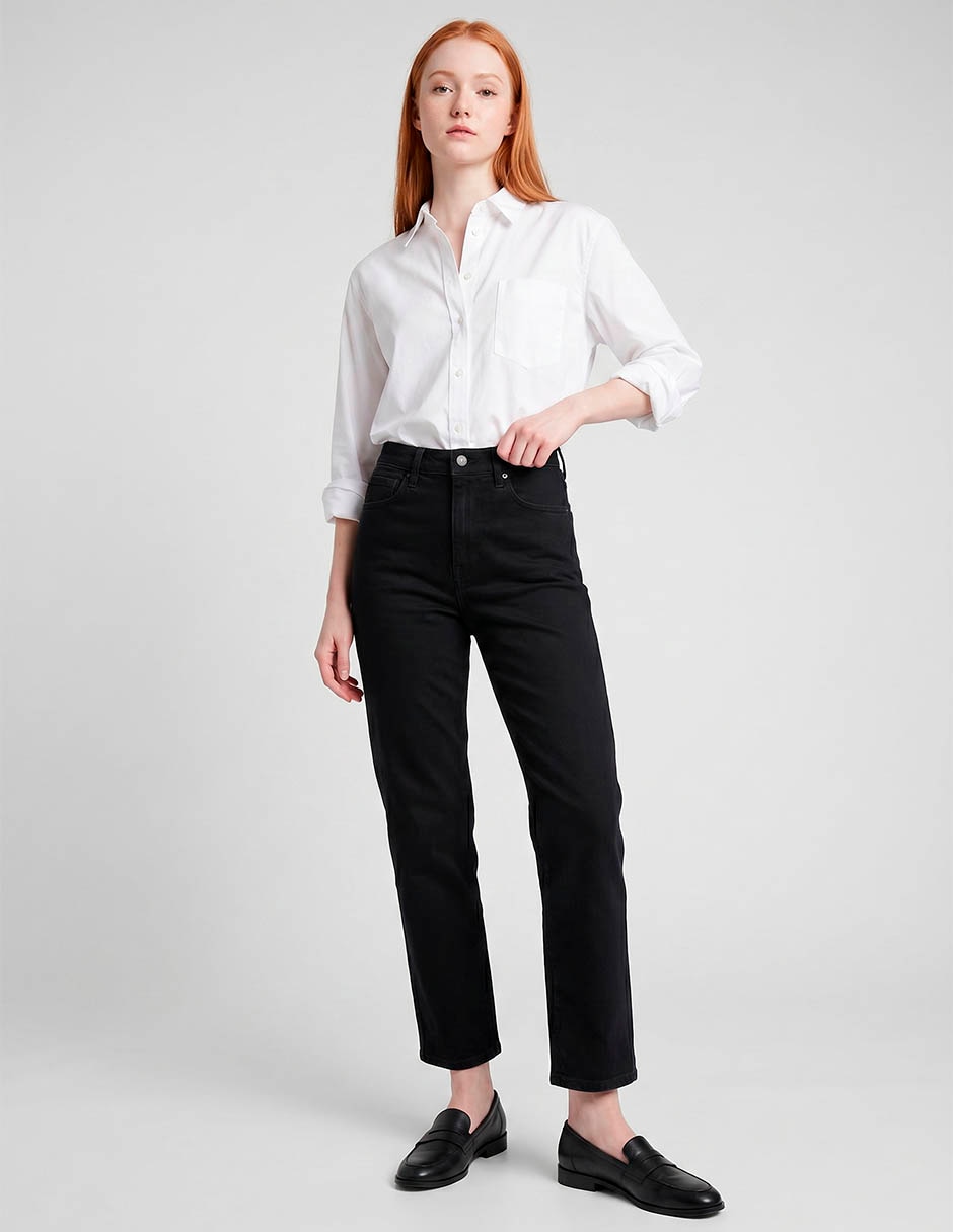 Jeans slim a la cintura para mujer Jeans slim a la cintura para mujer