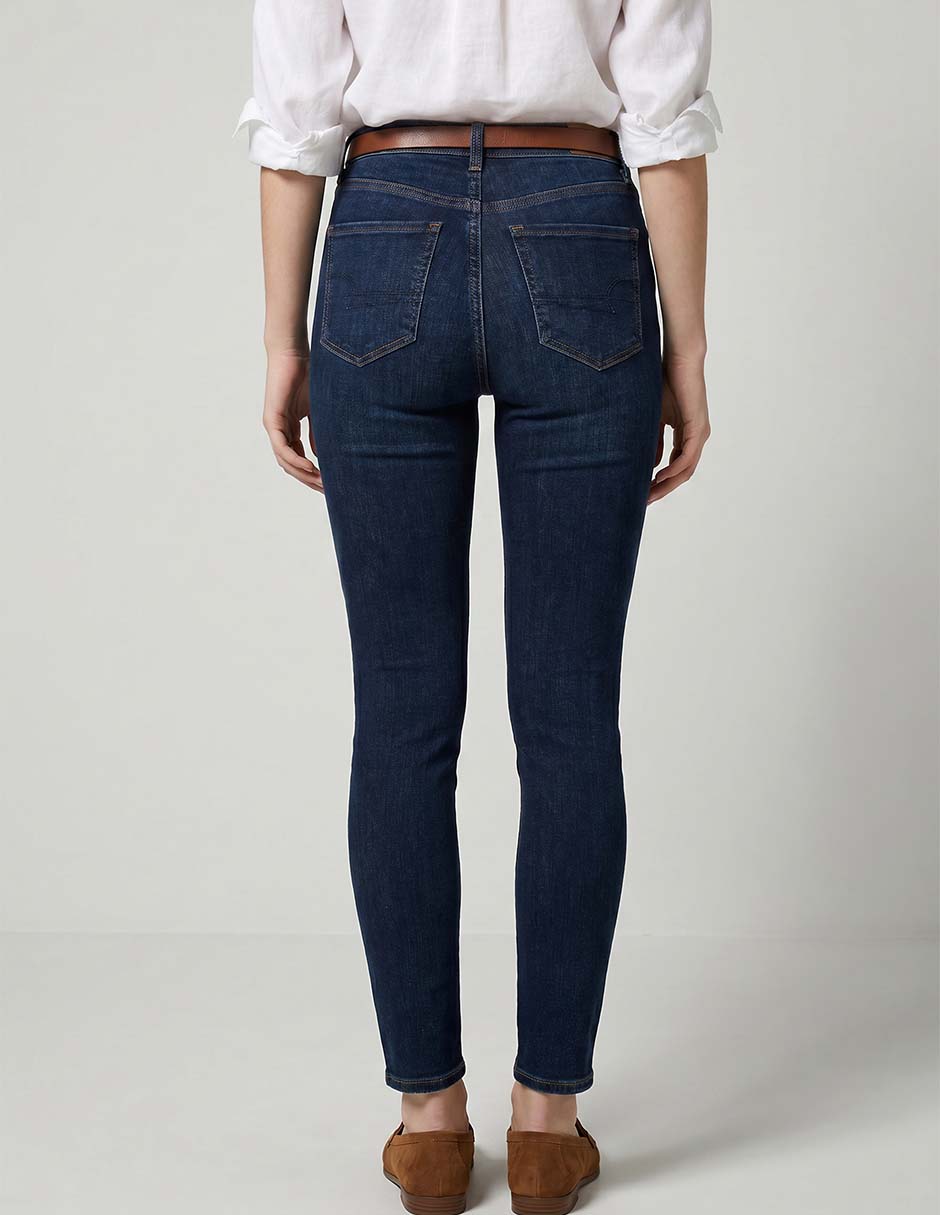 Jeans skinny high rise para mujer