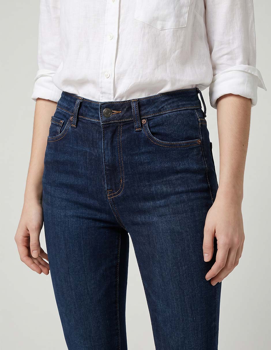 Jeans skinny high rise para mujer