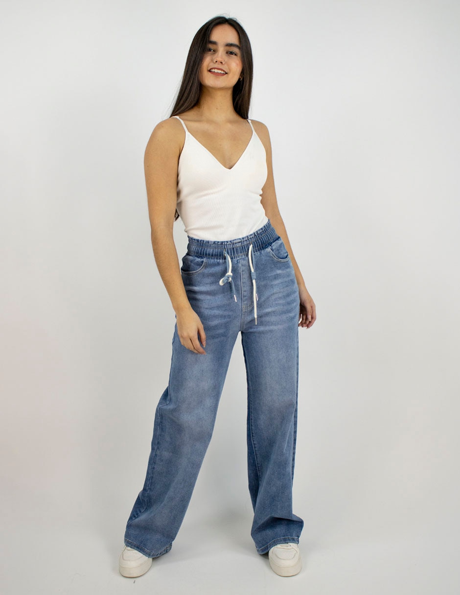 Jeans relajado Furor corte a la cintura para mujer