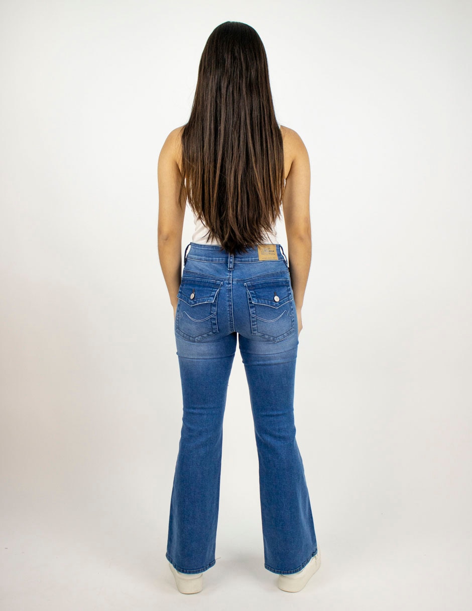 Jeans flare furor a la cintura para mujer