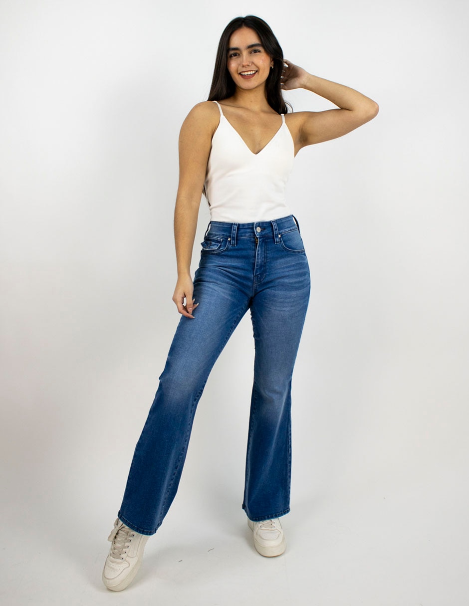 Jeans flare furor a la cintura para mujer