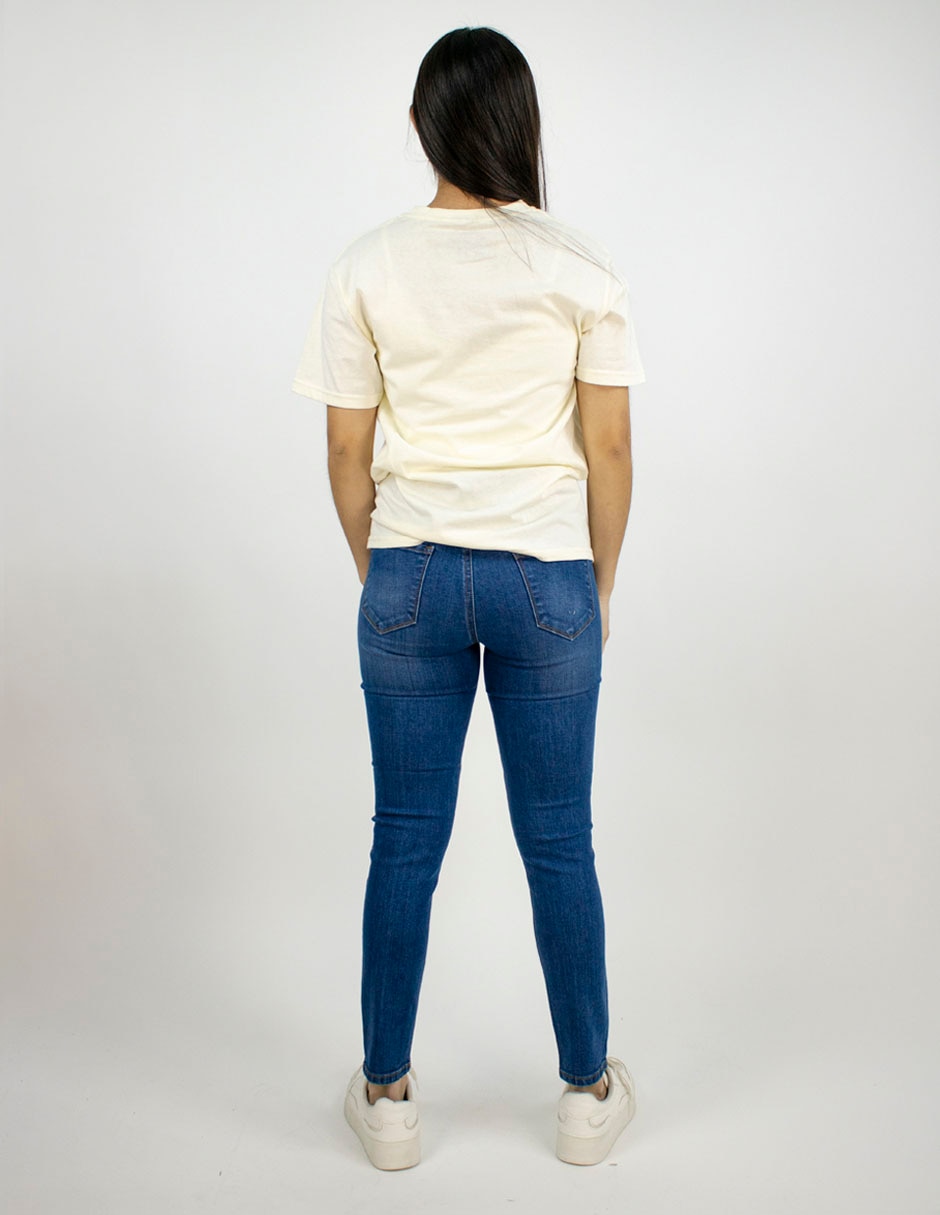 Playera manga corta cuello redondo para mujer 4