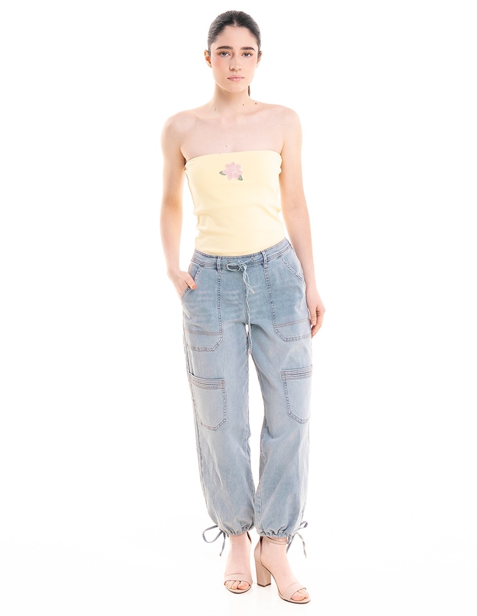Jeans jogger baggy a la cintura Madden Girl para mujer