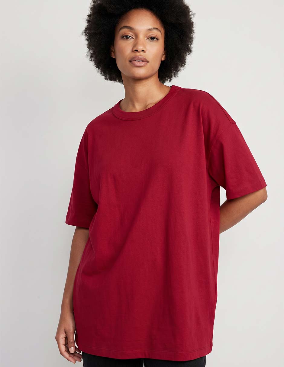 Playera manga corta cuello redondo mujer