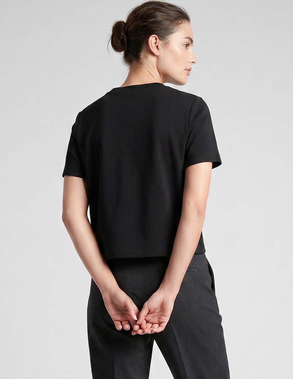 Playera manga corta cuello redondo para mujer 2