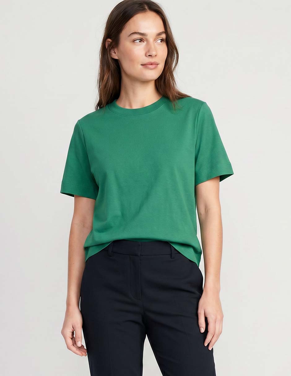 Playera manga corta cuello redondo mujer Playera manga corta cuello redondo mujer