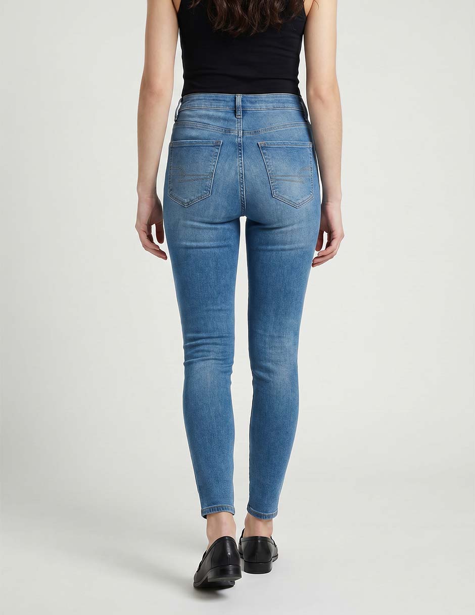 Jeans skinny high rise para mujer