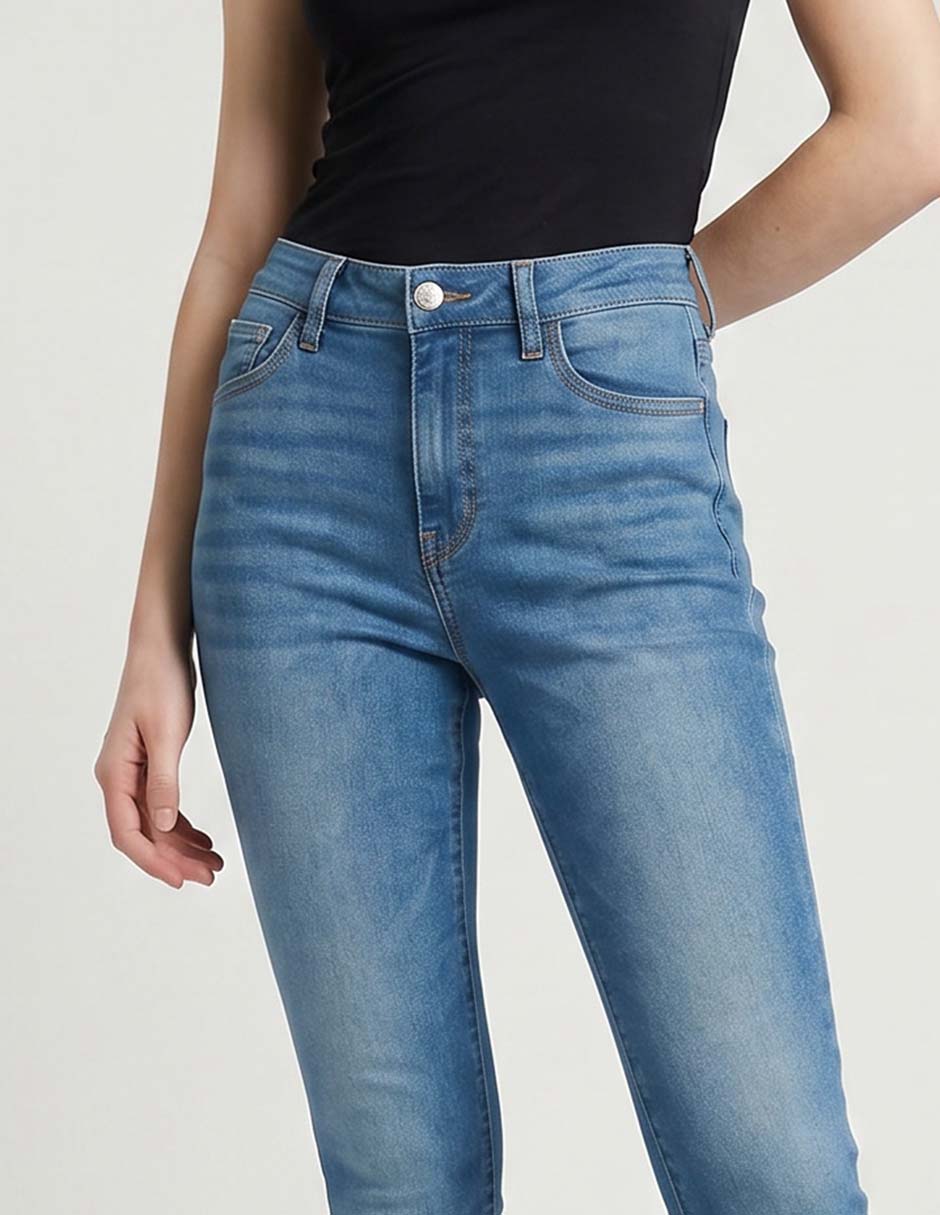 Jeans skinny high rise para mujer