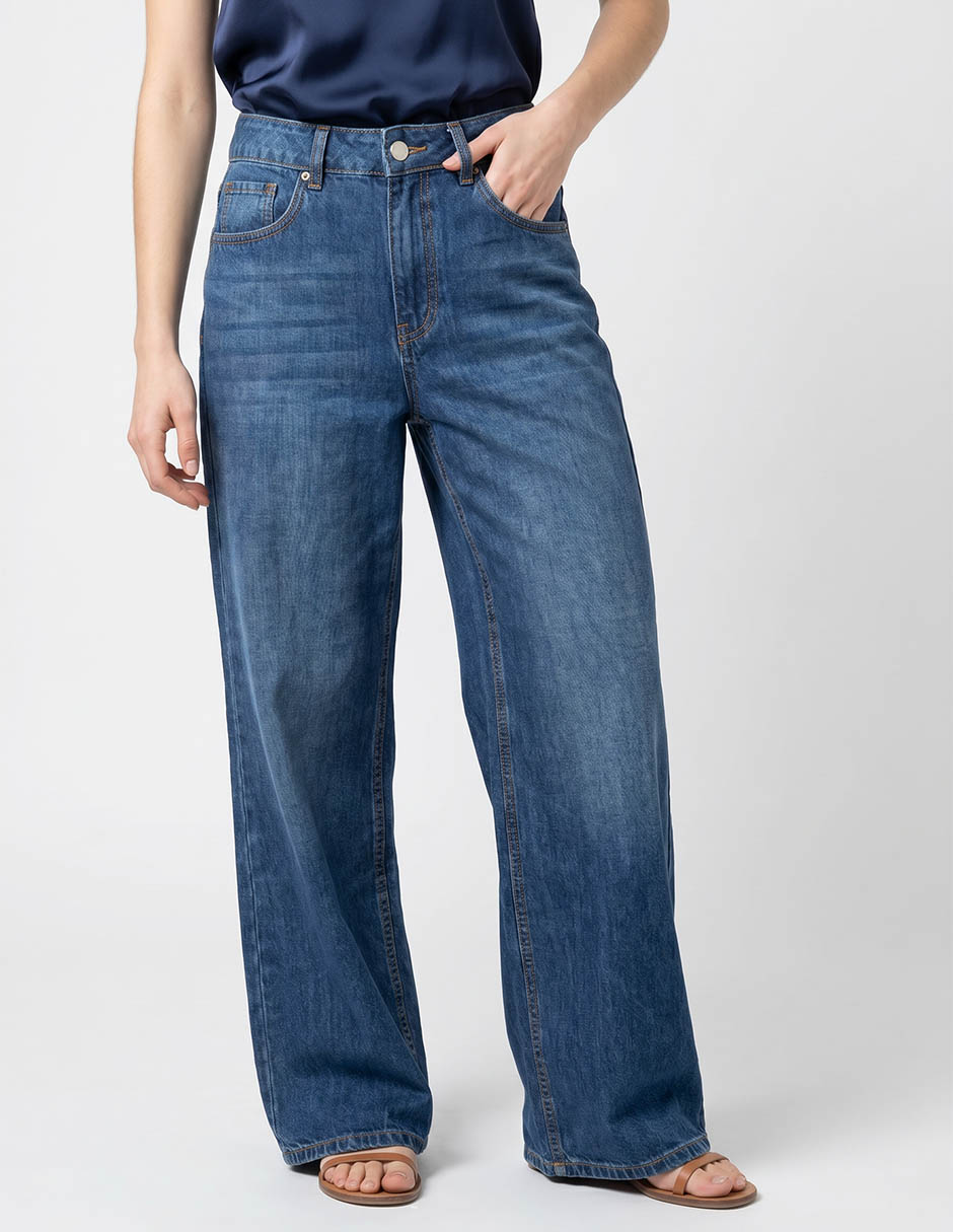 Jeans wide leg bhi-2610-1923n para mujer