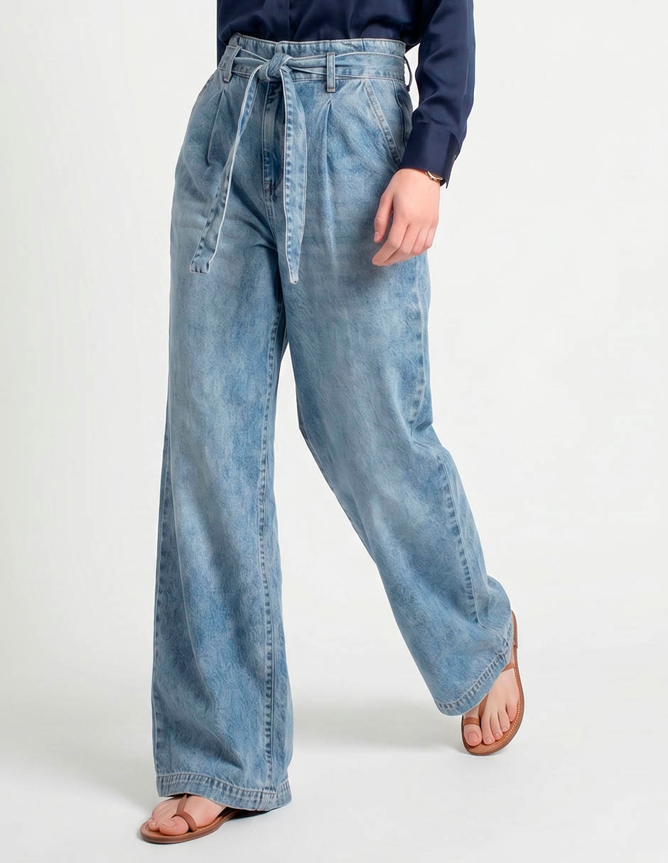 Jeans relaxed wide leg corte cintura para mujer Jeans relaxed wide leg corte cintura para mujer