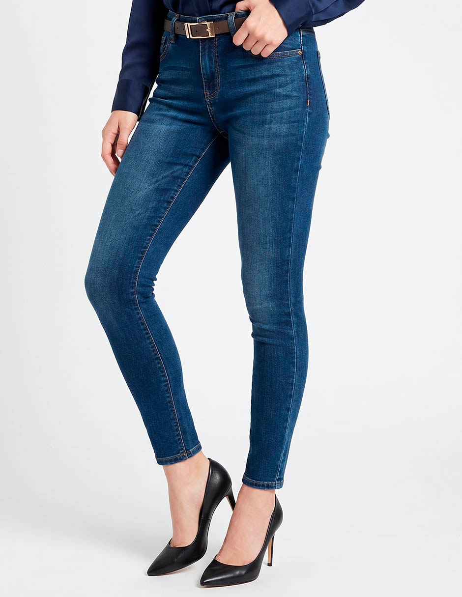 Jeans skinny corte cintura para mujer Jeans skinny corte cintura para mujer