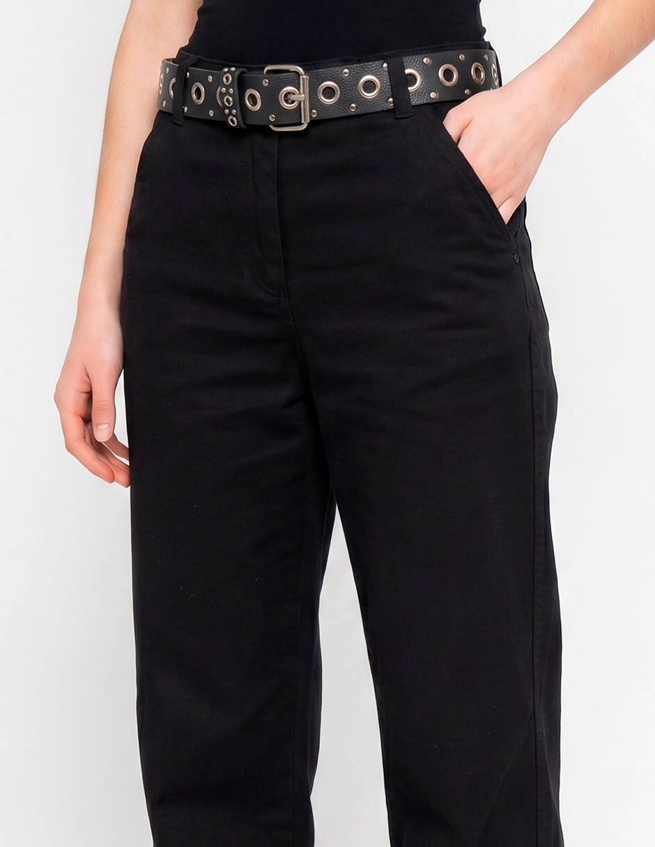 Jeans baggy corte cintura para mujer 4