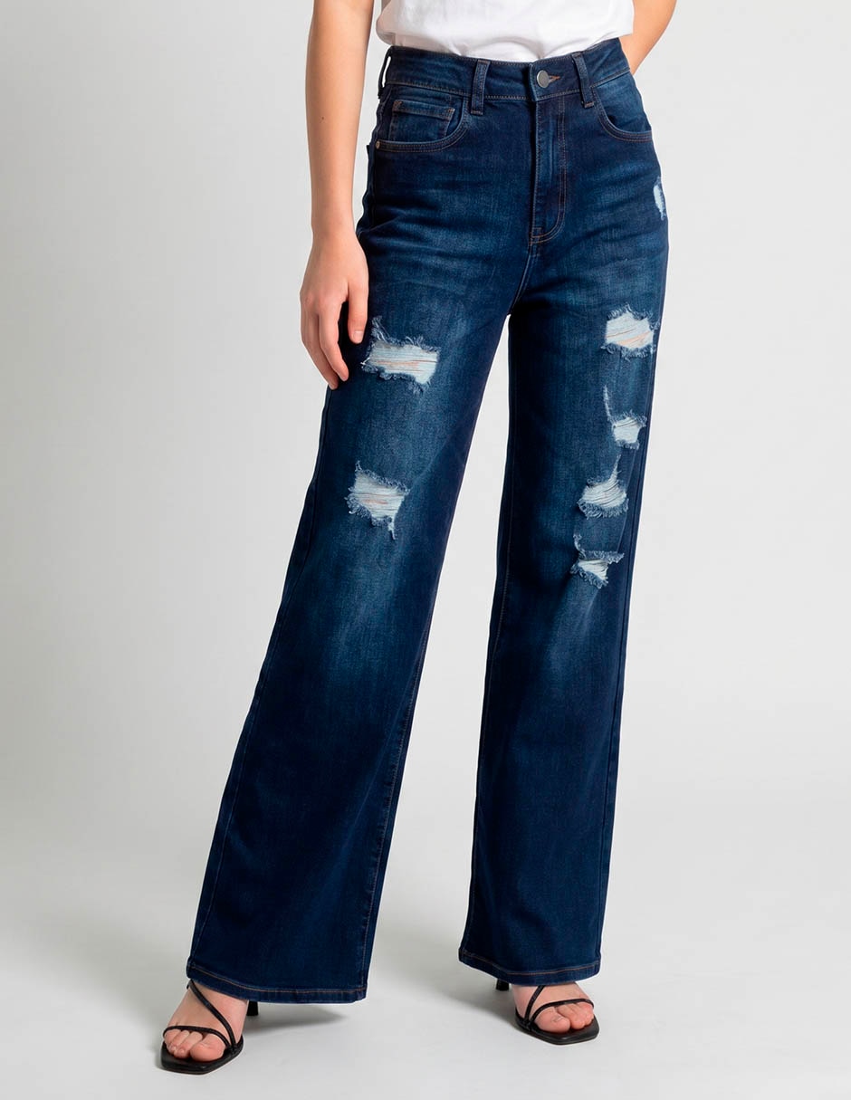 Jeans campana corte cintura para mujer Jeans campana corte cintura para mujer