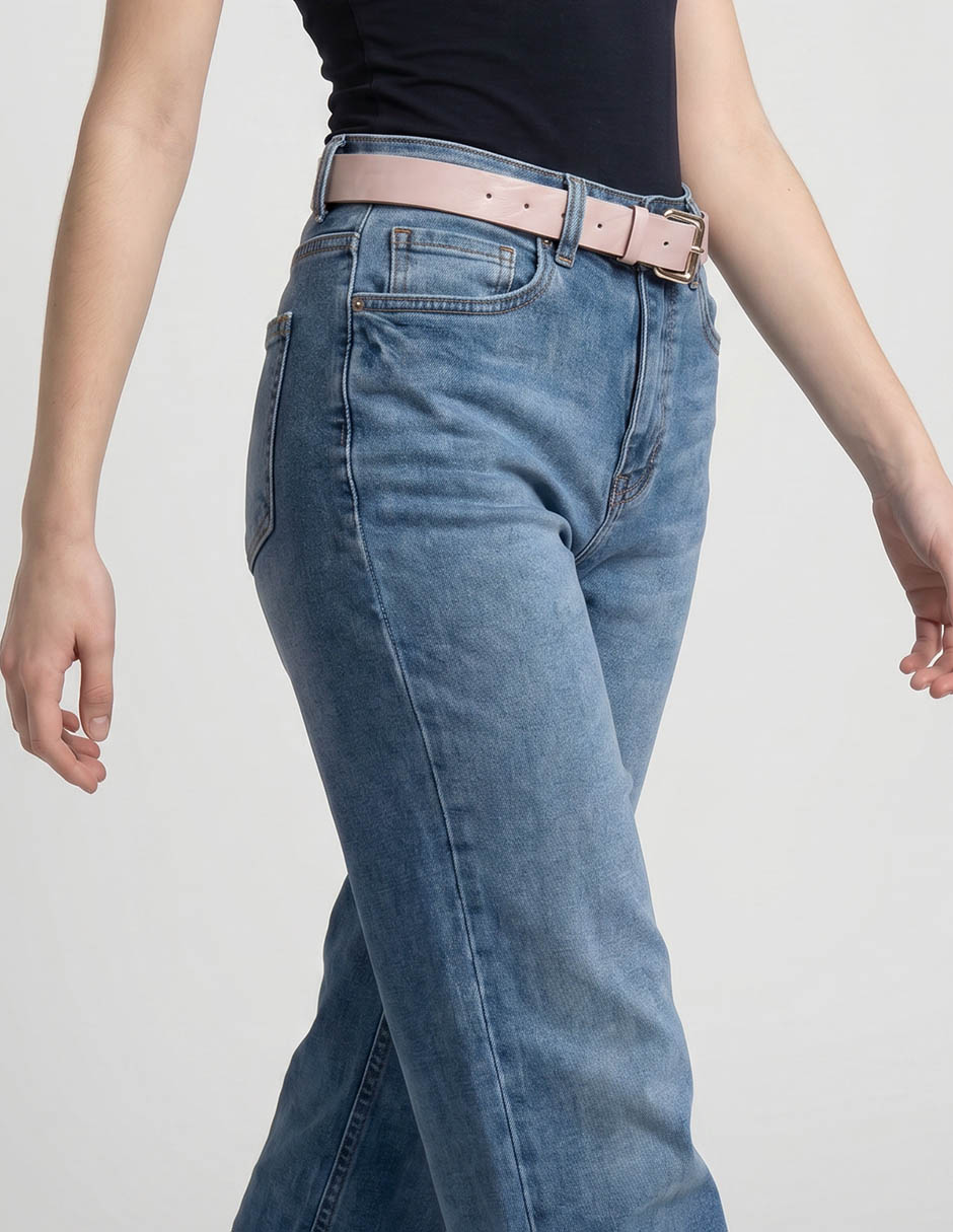 Jeans wide leg corte cintura para mujer 3
