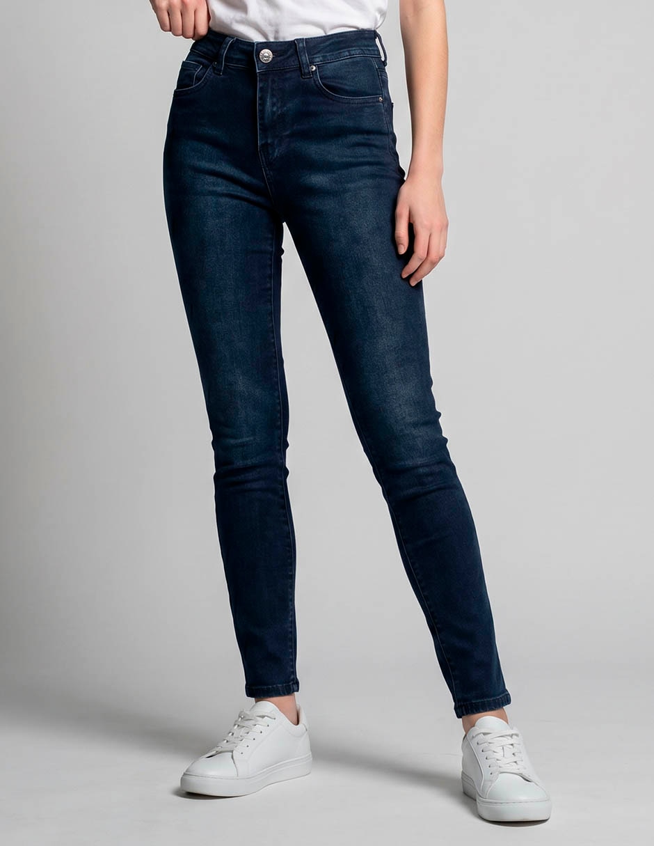 Jeans skinny nyd corte cintura para mujer