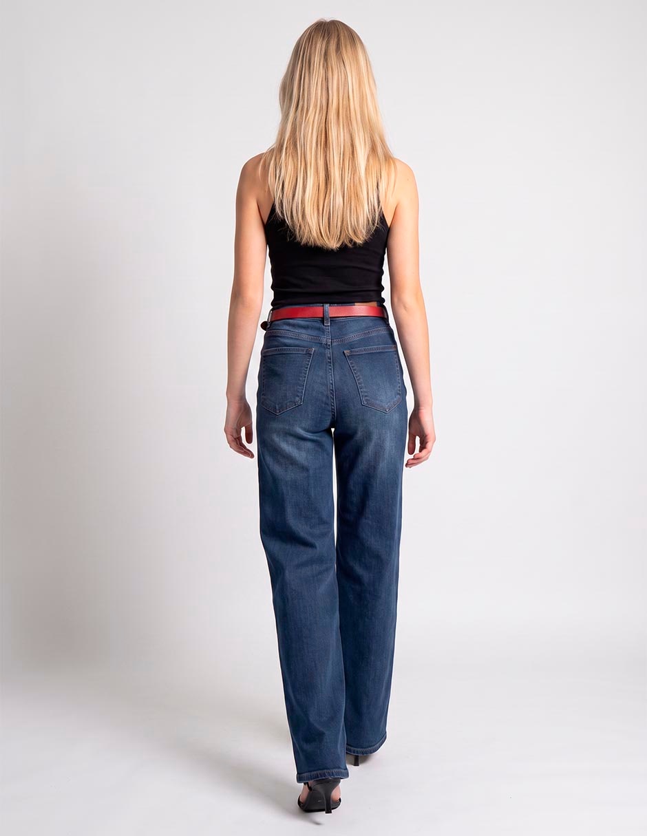 Jeans relaxed wide leg para mujer 2
