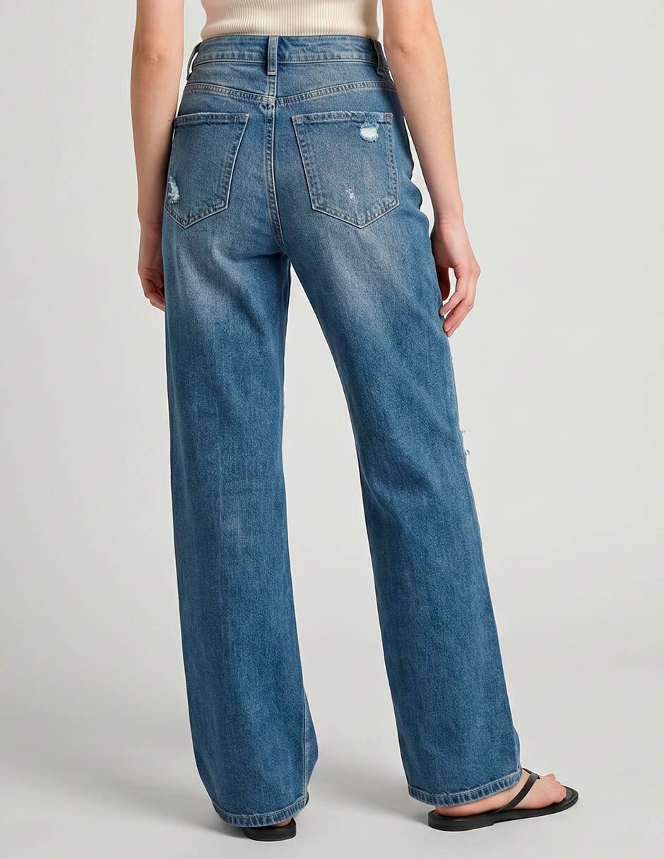 Jeans wide leg nyd a la cintura para mujer
