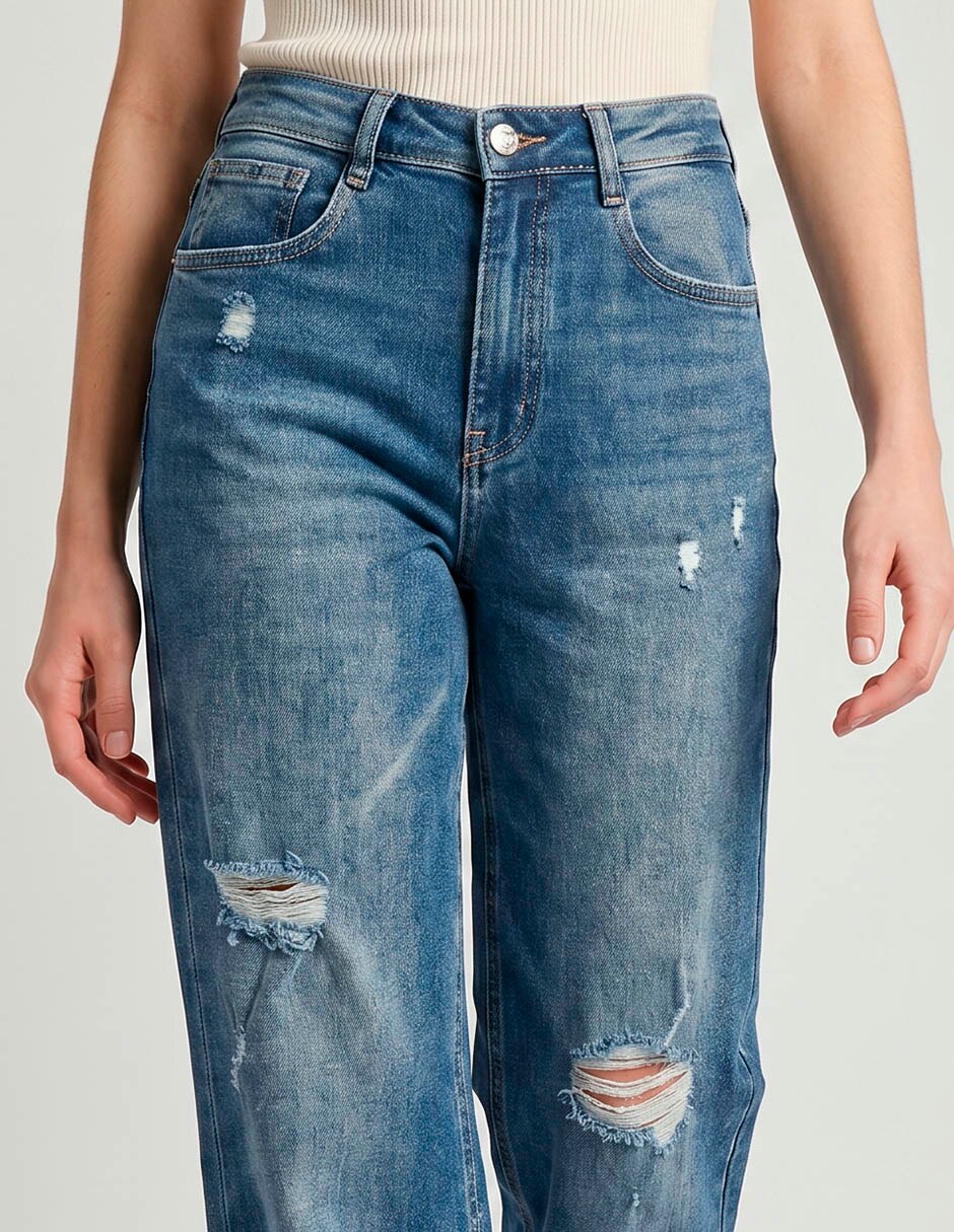 Jeans wide leg nyd a la cintura para mujer