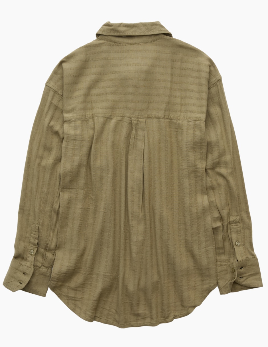 Sobrecamisa algodòn manga larga para mujer 4