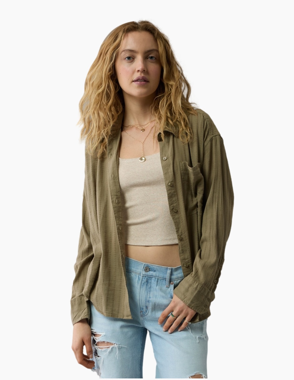 Sobrecamisa algodòn manga larga para mujer Sobrecamisa algodòn manga larga para mujer