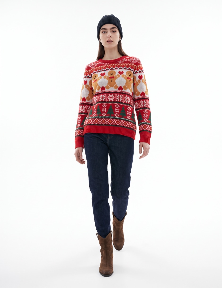 Sueter cuello redondo para mujer