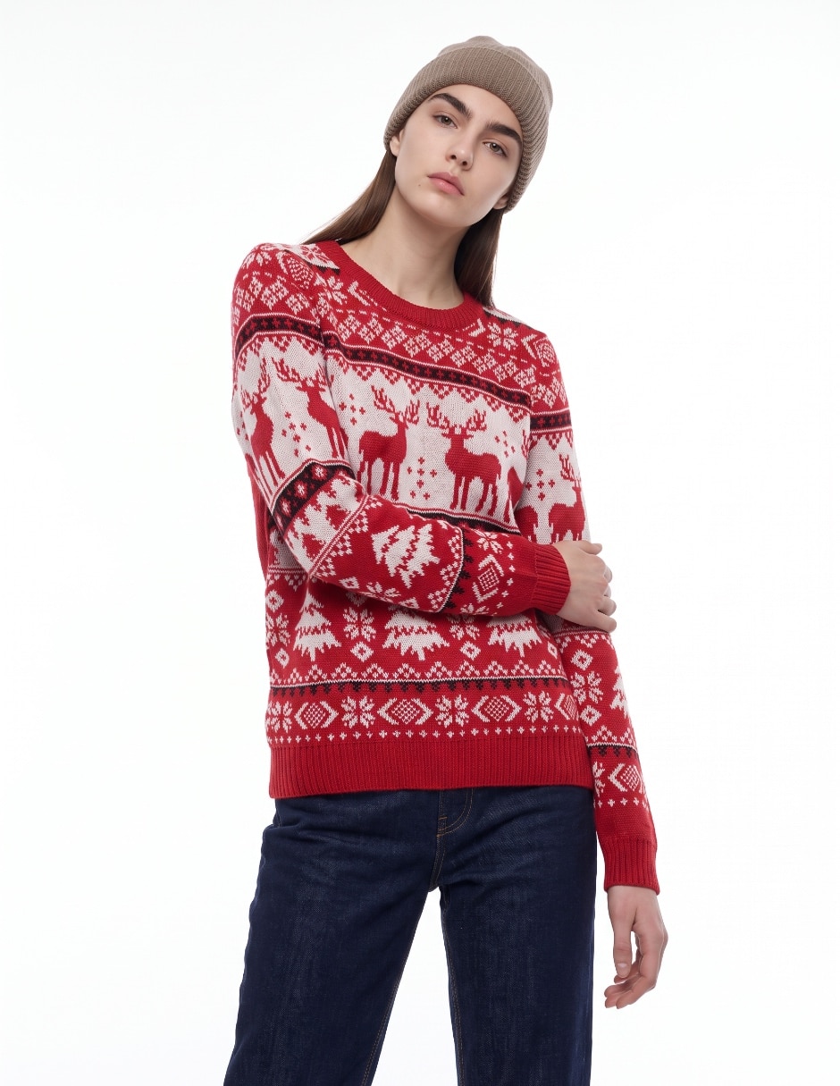 Suéter cuello redondo para mujer Suéter cuello redondo para mujer