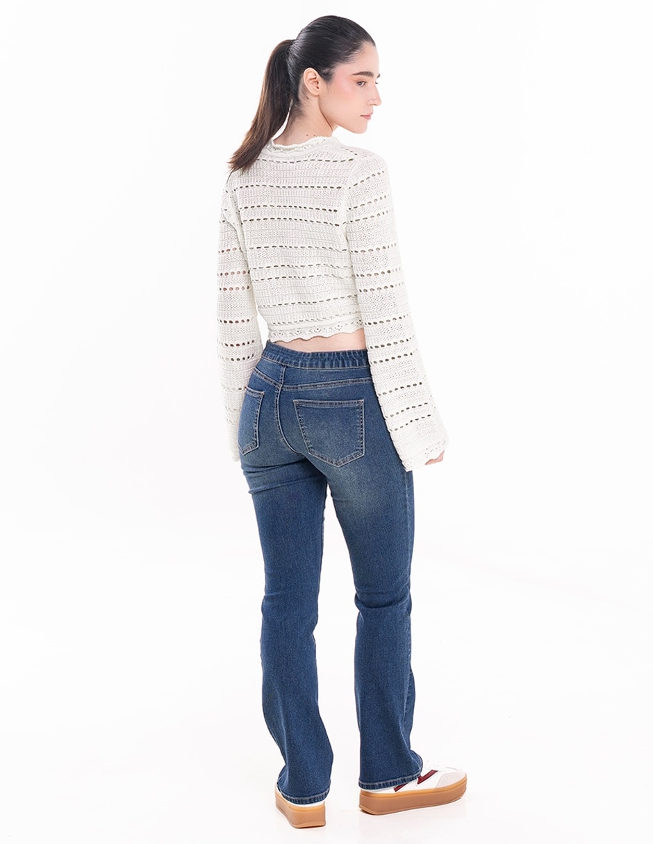Suéter cuello V para mujer 3