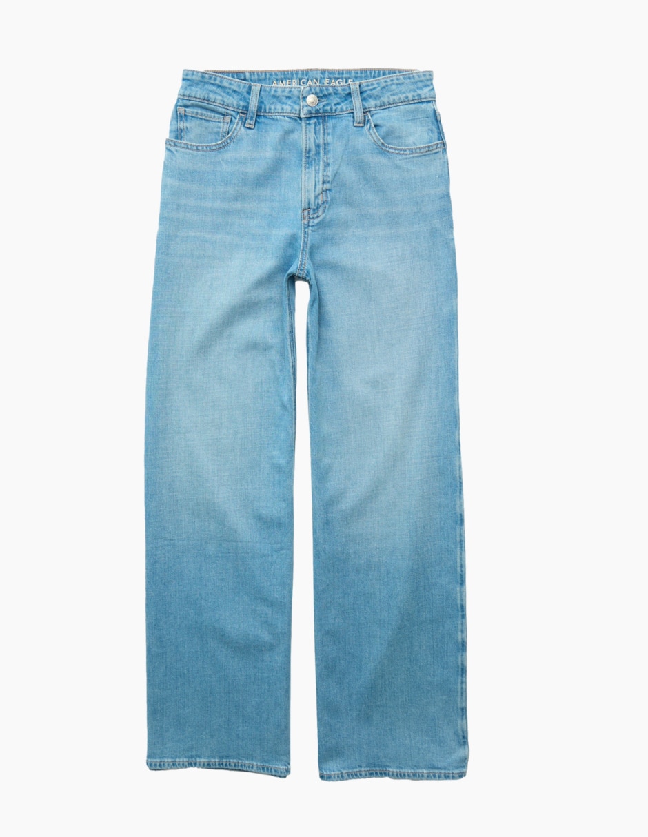 Jeans/Jegging/Jeans jogger Regular Wide leg WIDE LEG corte Cintura para mujer 3