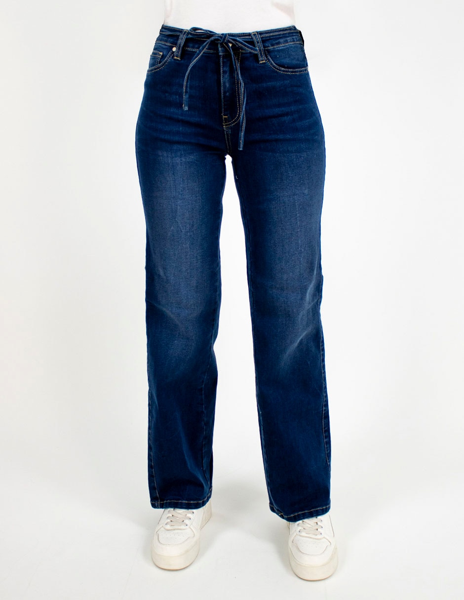 Jeans relaxed straight corte cintura para mujer Jeans relaxed straight corte cintura para mujer