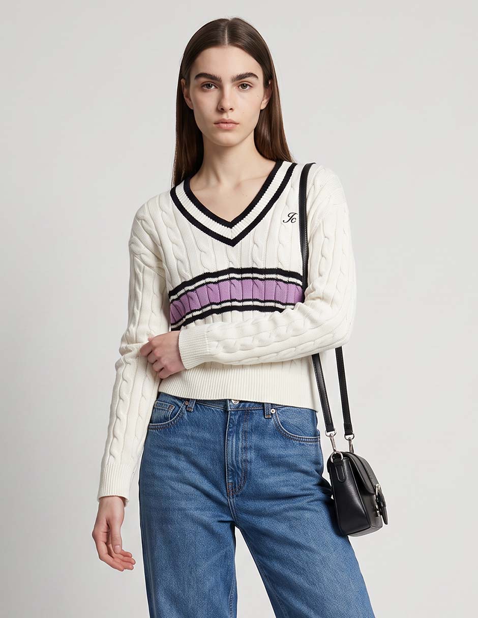 Suéter cuello V para mujer Suéter cuello V para mujer