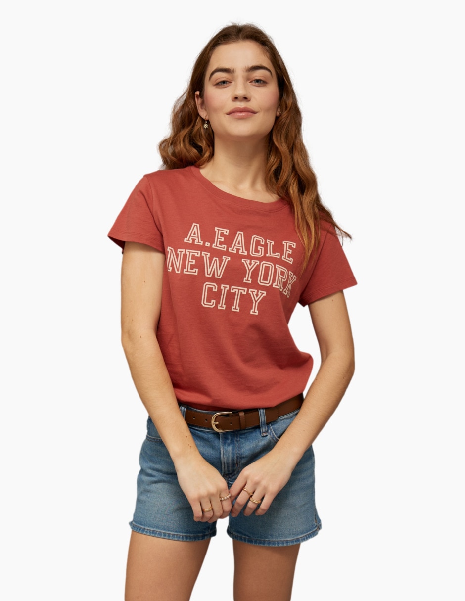 Playera manga corta tees cuello redondo para mujer Playera manga corta tees cuello redondo para mujer