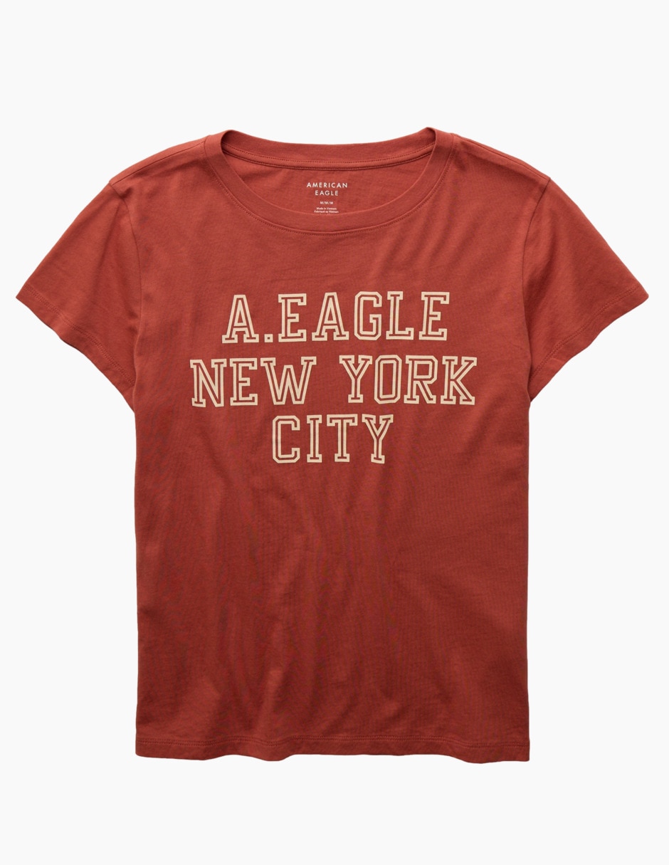 Playera manga corta American Eagle Tees cuello redondo para mujer