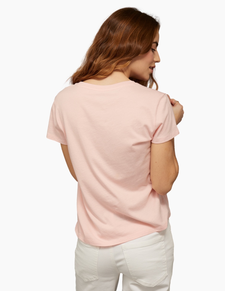 Playera manga corta Tees cuello redondo para mujer 2