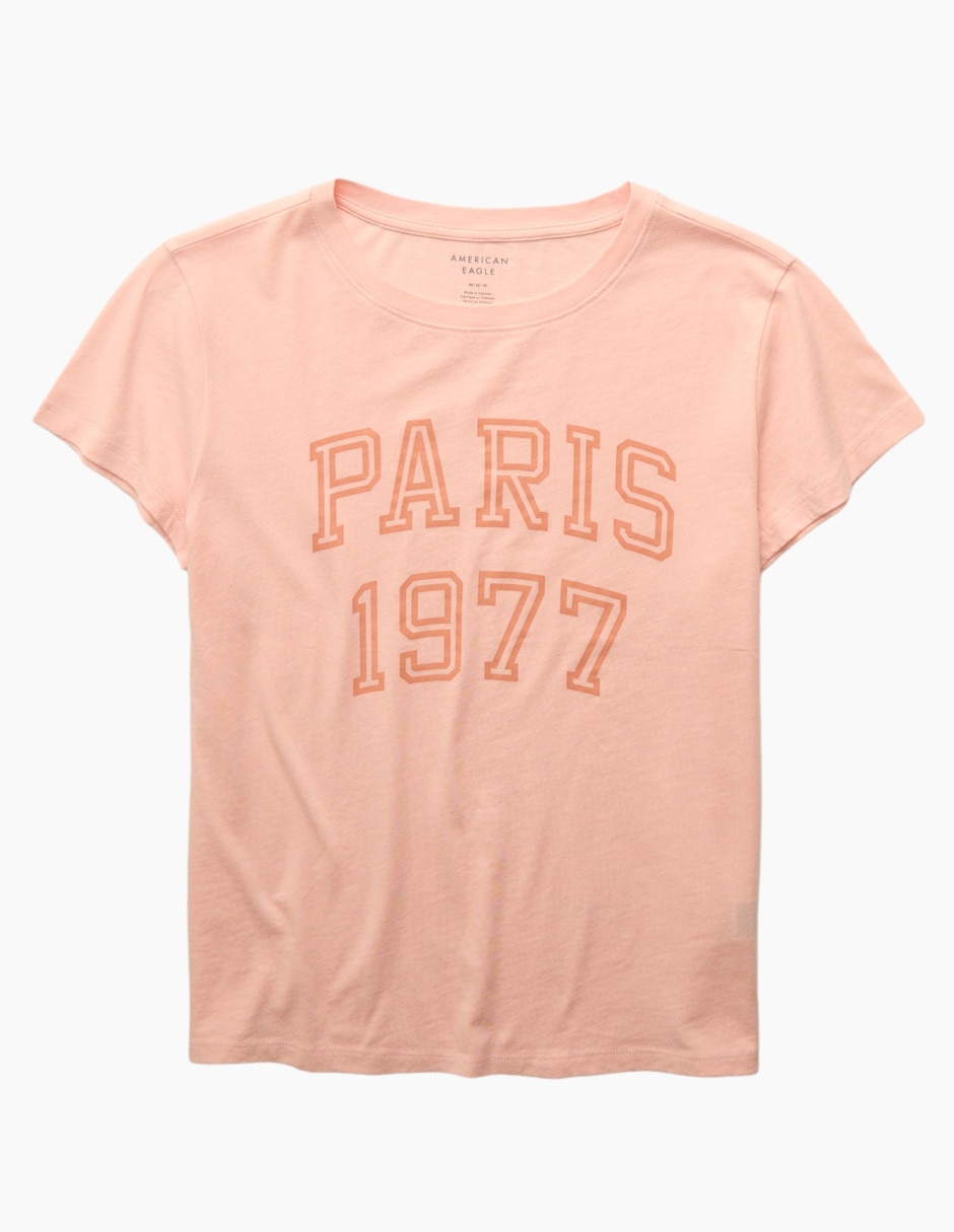 Playera manga corta Tees cuello redondo para mujer 3