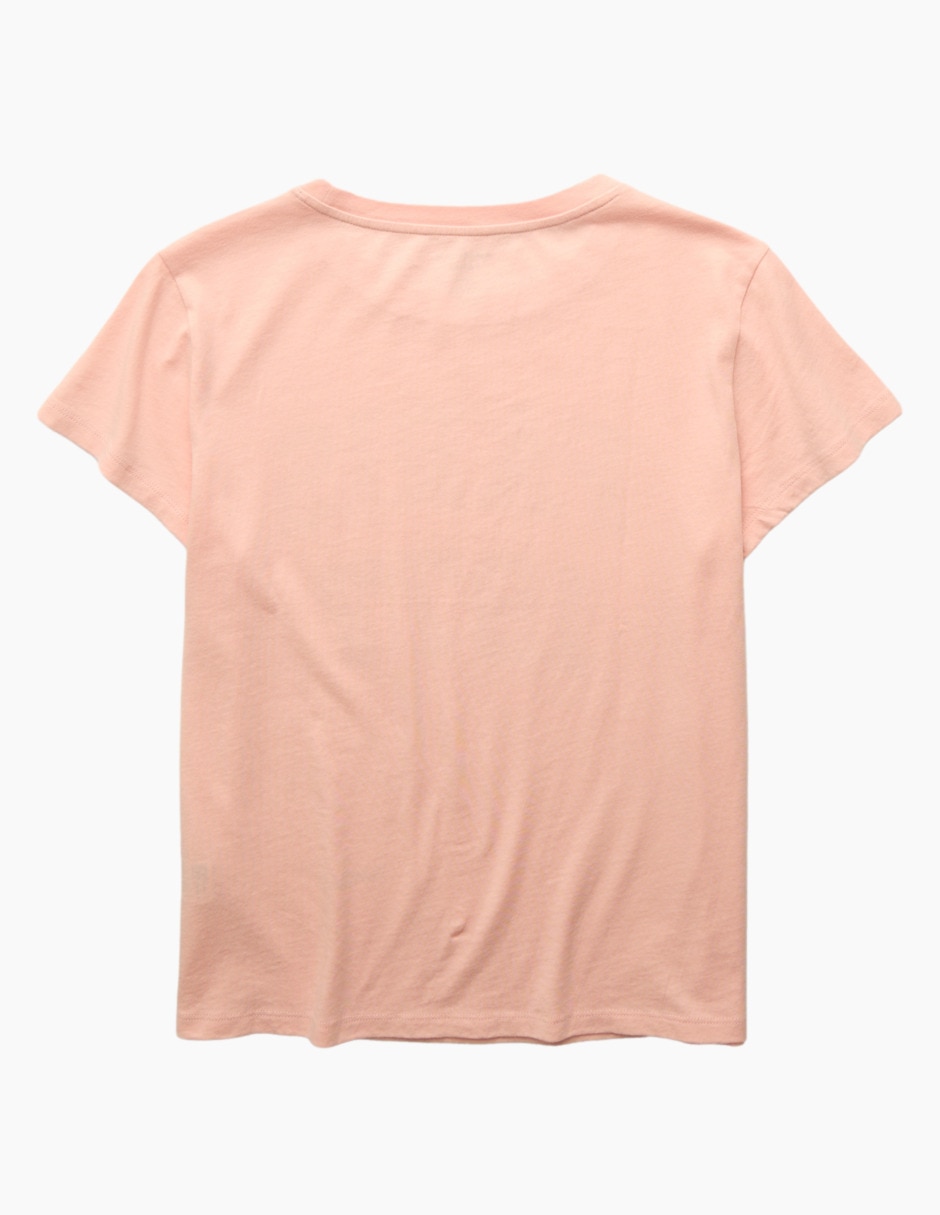 Playera manga corta Tees cuello redondo para mujer 4