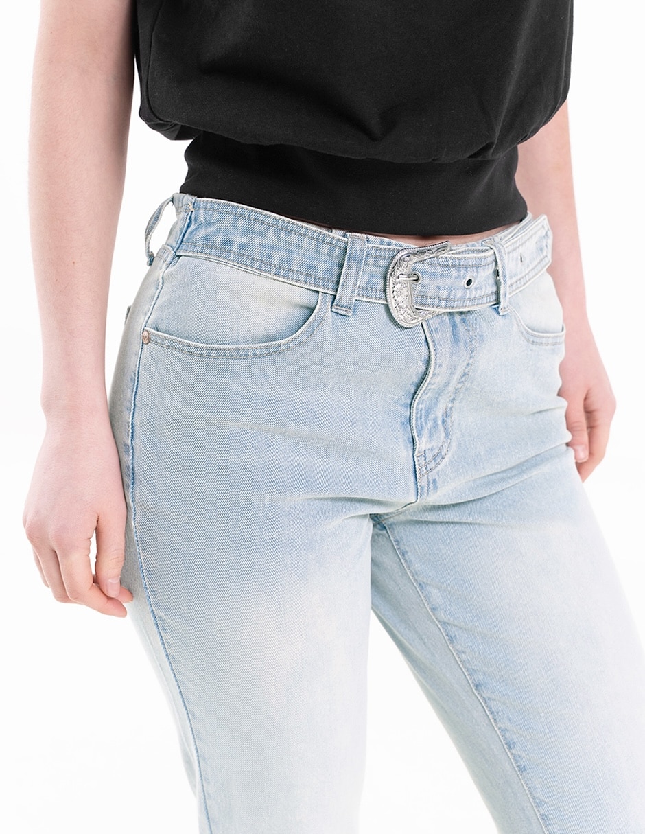 Jeans relajado pb212x-7 bldm para mujer 3