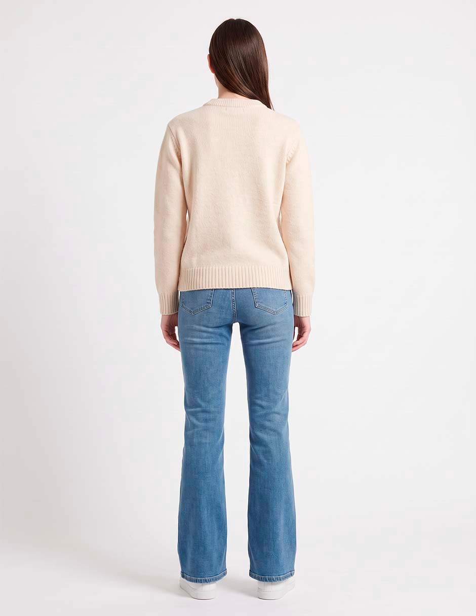 Suéter cuello redondo para mujer 4