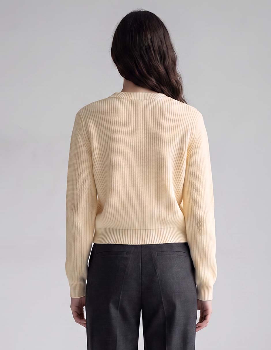 Suéter cuello redondo para mujer 2
