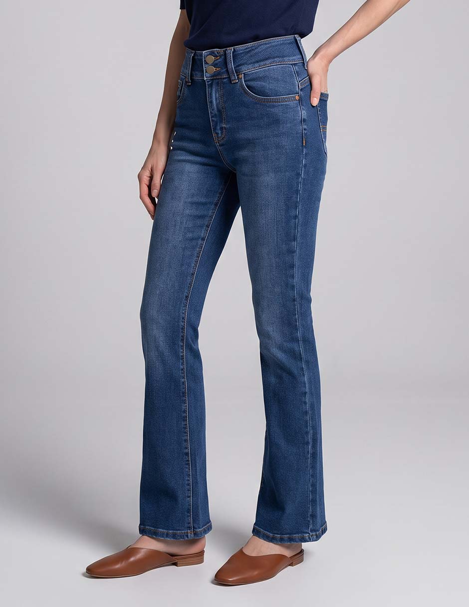 Jeans Flare a La cintura para mujer